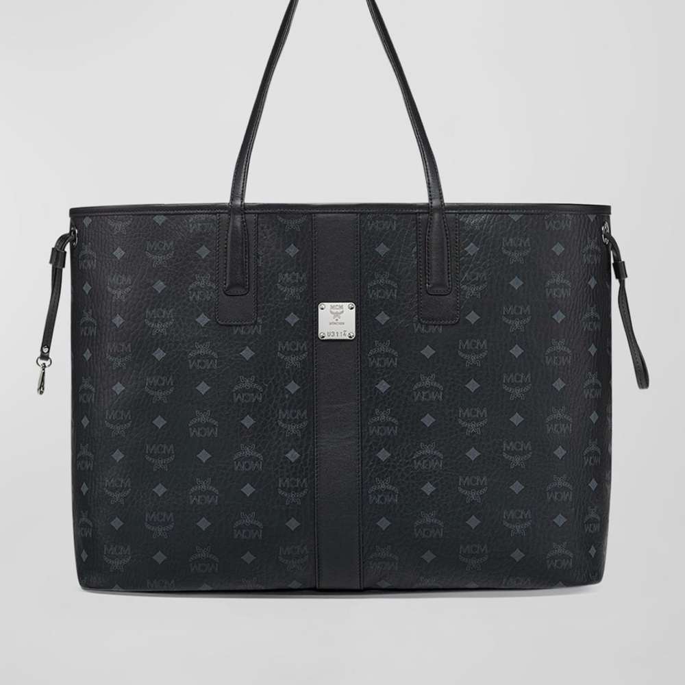 Liz large reversible viseto shopper tote bag  includes a matching zip pouch with